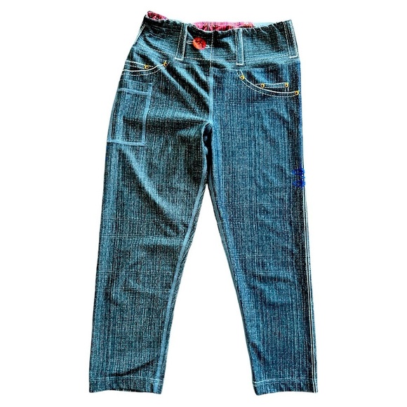 INKnBURN Pants - INKnBURN denim mid calf capri leggings size 2